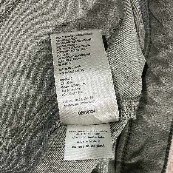 Free People Just Float On Flare Jeans Army Green Size 26 - Picture 5 of 10